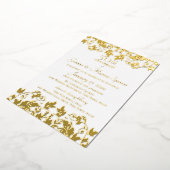Invitation En Aluminium Damask or 50e anniversaire de mariage (Rotation)