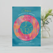 Invitation En Aluminium Dames Bachelorette Week-end Pool Party (Debout devant)