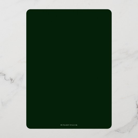 Invitation En Aluminium Dark Green MD Caduceus + Laurel Wreath Graduation (Verso)