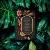 Invitation En Aluminium Dark Moody Bold Flower Mariage Foil Invitatiatiati