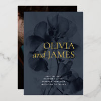 Dark Moody Botanical Mariage Photo Enregistrer la