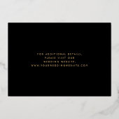 Invitation En Aluminium Dark Moody Floral Black Gold Wedding Enregistrer l (Verso)