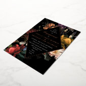 Invitation En Aluminium Dark Moody Romantic Floral Engagement Party (Rotation)