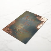 Invitation En Aluminium Dark Moody Sparkle Photo Overlay Merci Mariage (Rotation)