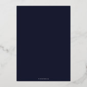 Invitation En Aluminium Dark Navy MD Asclepius + Laurel Wreath Graduation (Verso)