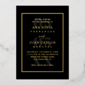 Invitation En Aluminium Date Moderne Photo & Monogramme Cadre Élégant Réel (Recto)