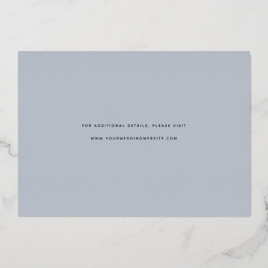 Invitation En Aluminium Décalage | Photo Horizontale Moderne Enregistrer L (Verso)