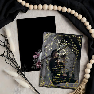 Invitation En Aluminium Décès à mes 40 ans Coffin gothique fête d'annivers