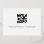 Invitation En Aluminium Décidé pour QR Rose Gold Real Foil Date d'enregist (Verso)