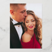 Invitation En Aluminium Déco moderne | Élégant Mariage de vacances Red (Verso)