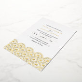 Invitation En Aluminium Déco Seigaiha Mariage Gold (Rotation)