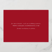 Invitation En Aluminium Décontracté Script Red Photo Enregistrer la date (Verso)