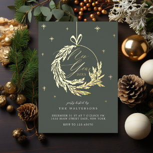 Invitation En Aluminium Decoration de fête du Nouvel An Guirlande élégante