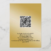 Invitation En Aluminium Deer Buck Silhouette & Glittery Gold Confetti (Verso)
