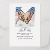 Invitation En Aluminium Défilé de mode Glam Chic (Verso)