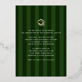 Invitation En Aluminium Dégradé vert diplômé script or véritable photo (Verso)