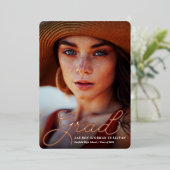 Invitation En Aluminium Degré Foil Invite (Debout devant)