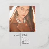 Invitation En Aluminium Degré Foil Invite (Verso)