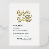 Invitation En Aluminium Dégustation Française de Vins Anniversaire (Verso)