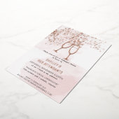 Invitation En Aluminium Déjeuner Champagne Rose Douche (Rotation)