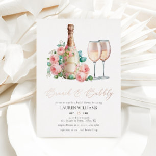 Invitation En Aluminium Déjeuner champagnisé Rose Gold & Baby Shower Marié