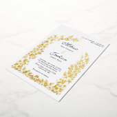 Invitation En Aluminium Délicat Mariage Arche Fleur Design Foil Invitatiat (Rotation)