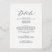 Invitation En Aluminium Délicat Silver Foil Nouvel An Eve Détails Mariage (Verso)