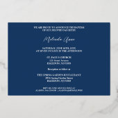 Invitation En Aluminium Delicate Blue & Red Shades Floral Botanical Posies (Verso)
