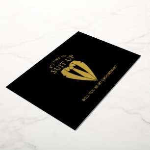 Invitation En Aluminium Demande de témoin de mariage personnalisée avec co