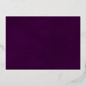 Invitation En Aluminium Dentelle d'or sur Plum Purple Mariage Dîner de rép (Verso)