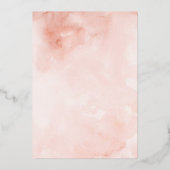 Invitation En Aluminium Dentelle florale Blush Gold Quinceanera (Verso)