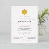 Invitation En Aluminium Départ militaire majeure en or (Debout devant)