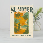 Invitation En Aluminium Dérive tropicale estivale (Debout devant)