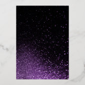 Invitation En Aluminium Dernier Fling avant la ceinture Bachelorette viole (Verso)