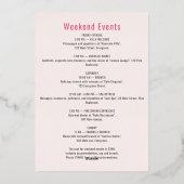 Invitation En Aluminium Dernier Rodéo Rose Cowgirl Weekend (Verso)