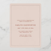 Invitation En Aluminium Design d'arc moderne Photo Graduation Party Argent (Verso)