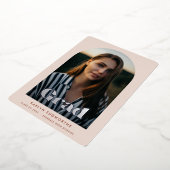 Invitation En Aluminium Design d'arc moderne Photo Graduation Party Argent (Rotation)