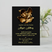 Invitation En Aluminium Design Mariage d'or (Debout devant)