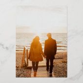 Invitation En Aluminium Design Moderne Nous Faisons Gold Photo Enregistrer (Verso)