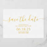 Invitation En Aluminium Design moderne Script mariage Enregistrer la date<br><div class="desc">Simple Modern Script Wedding Enregistrer les cartes Date. Pour une personnalisation plus avancée de ce design,  cliquez sur le bouton "Personnaliser" ! Des éléments correspondants et d'autres options de couleur sont également disponibles sur demande.</div>