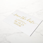 Invitation En Aluminium Design moderne Script mariage Enregistrer la date (Rotation)