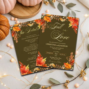 Invitation En Aluminium Détails de Tomber amoureux au dos Fleurs Mariage O
