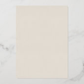 Invitation En Aluminium détails dorés couronne d'automne Baptême (Verso)