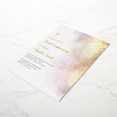 Invitation En Aluminium détails dorés Première communion (Rotation)