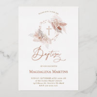 détails en or rose Baptême fleurs bohèmes