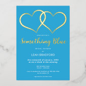 Invitation En Aluminium Deux Coeurs minimum quelque chose Fête des mariées (Recto)