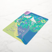 Invitation En Aluminium Deux Doses Blanches Style Art Déco (Rotation)