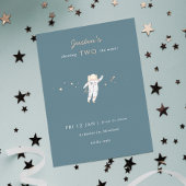 Invitation En Aluminium Deux La Moon Space Party Foil 2e anniversaire Invi