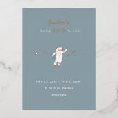 Invitation En Aluminium Deux La Moon Space Party Foil 2e anniversaire Invi (Recto)