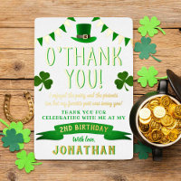 Deux Lucky St. Patrick's Day 2e anniversaire Merci